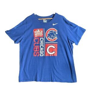 Nike Cubs 2016 World Series Tee XXL Blue Fan Streetwear